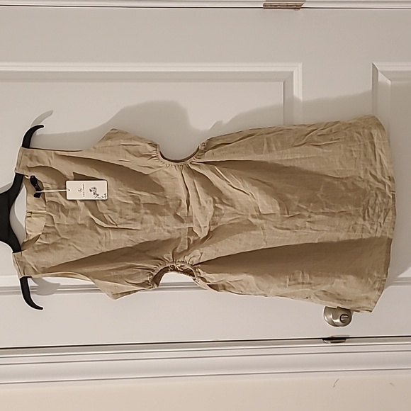 Womens Casual Sleeveless High Stretchy Cut Out Waist Crew Neck Solid Color, M - Picture 7 of 7